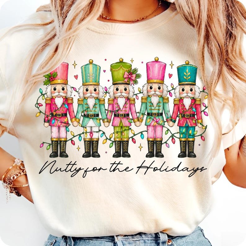 Nutty for the Holidays Nutcracker Christmas PNG Design (Digital Download)